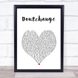 Musiq Soulchild Dontchange White Heart Song Lyric Print