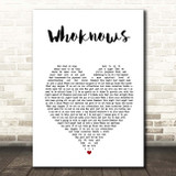 Musiq Soulchild Whoknows White Heart Song Lyric Print