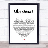 Musiq Soulchild Whoknows White Heart Song Lyric Print