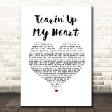N Sync Tearin' Up My Heart White Heart Song Lyric Print