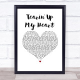 N Sync Tearin' Up My Heart White Heart Song Lyric Print