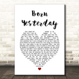 Nik Kershaw Born Yesterday White Heart Song Lyric Print