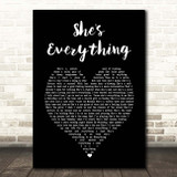 Brad Paisley She's Everything Black Heart Song Lyric Print