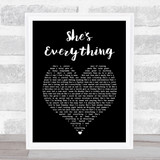 Brad Paisley She's Everything Black Heart Song Lyric Print