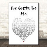 Paloma Faith I've Gotta Be Me White Heart Song Lyric Print