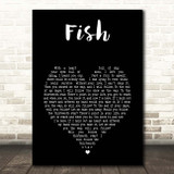 13th Star Fish Black Heart Song Lyric Print