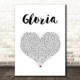 Patti Smith Gloria White Heart Song Lyric Print