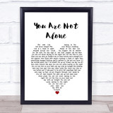 Patty Griffin You Are Not Alone White Heart Song Lyric Print