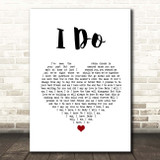 Paul Brandt I Do White Heart Song Lyric Print