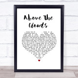 Paul Weller Above The Clouds White Heart Song Lyric Print