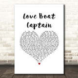 Pearl Jam Love Boat Captain White Heart Song Lyric Print