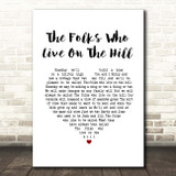 Peggy Lee The Folks Who Live On The Hill White Heart Song Lyric Print