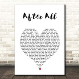 Peter Cetera After All White Heart Song Lyric Print