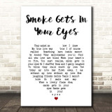 Platters Smoke Gets In Your Eyes White Heart Song Lyric Print