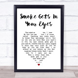 Platters Smoke Gets In Your Eyes White Heart Song Lyric Print