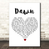 Poets Of The Fall Dawn White Heart Song Lyric Print