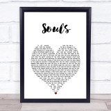 Rick Springfield Souls White Heart Song Lyric Print