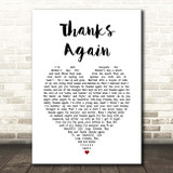 Ricky Skaggs Thanks Again White Heart Song Lyric Print