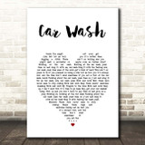 Rose Royce Car Wash White Heart Song Lyric Print