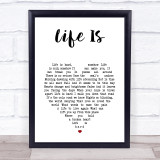Runrig Life Is White Heart Song Lyric Print