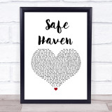 Ruth B Safe Haven White Heart Song Lyric Print