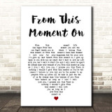 Sam Bailey From This Moment On White Heart Song Lyric Print