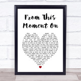 Sam Bailey From This Moment On White Heart Song Lyric Print