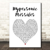 Sam Fender Hypersonic Missiles White Heart Song Lyric Print