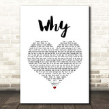 Shawn Mendes Why White Heart Song Lyric Print