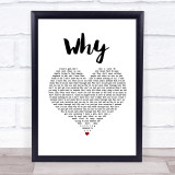 Shawn Mendes Why White Heart Song Lyric Print