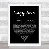 Brian McKnight Crazy Love Black Heart Song Lyric Print