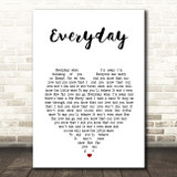 Slade Everyday White Heart Song Lyric Print