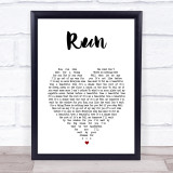 Stephen Fretwell Run White Heart Song Lyric Print