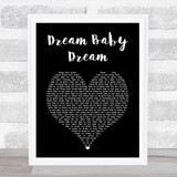 Bruce Springsteen Dream Baby Dream Black Heart Song Lyric Print