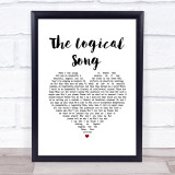 Supertramp The Logical Song White Heart Song Lyric Print