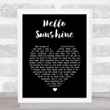 Bruce Springsteen Hello Sunshine Black Heart Song Lyric Print