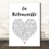 Sébastien Tellier La Ritournelle White Heart Song Lyric Print
