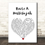Bethel Music Raise A Hallelujah White Heart Song Lyric Print