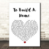 The Cinematic Orchestra To Build A Home White Heart Song Lyric Print