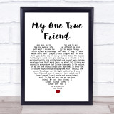 Bette Midler My One True Friend White Heart Song Lyric Print