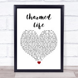 The Divine Comedy Charmed Life White Heart Song Lyric Print