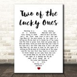 The Droge and Summers Blend Two of the Lucky Ones White Heart Song Lyric Print