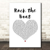 The Hues Corporation Rock the Boat White Heart Song Lyric Print