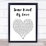 The Killers Some Kind Of Love White Heart Song Lyric Print