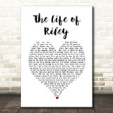The Lightning Seeds The Life of Riley White Heart Song Lyric Print