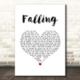 The Lumineers Falling White Heart Song Lyric Print