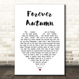 The Moody Blues Forever Autumn White Heart Song Lyric Print