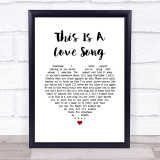 Bill Anderson This Is A Love Song White Heart Song Lyric Print