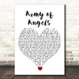 The Script Army of Angels White Heart Song Lyric Print