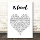 The Starting Line Island White Heart Song Lyric Print